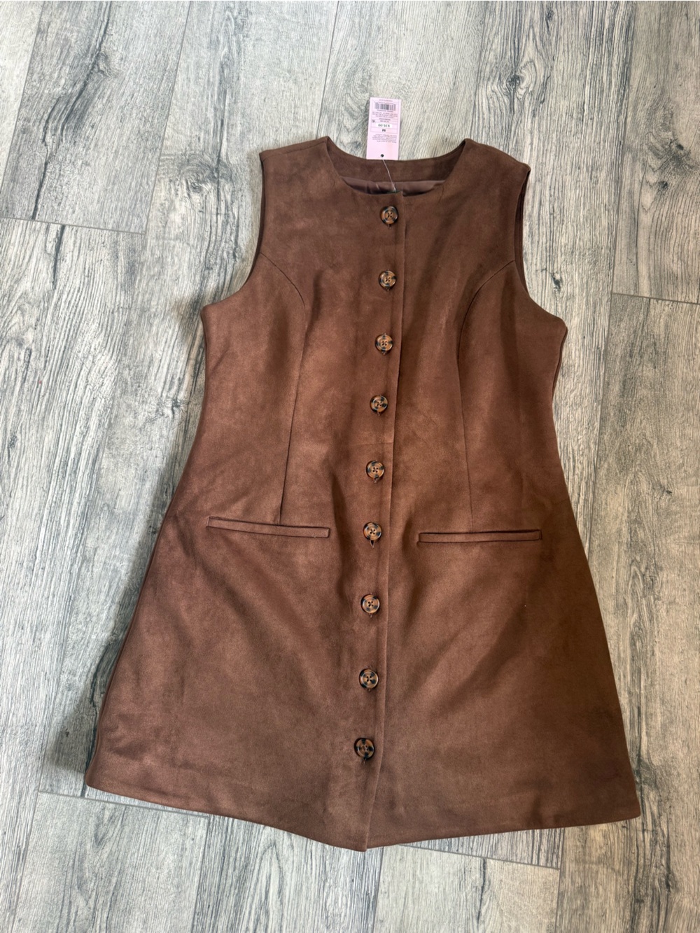 wild fable Brown Faux Suede Vest